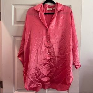 Vintage Victoria’s Secret Pink Sleep Shirt/Robe, Size M/L, VGUC